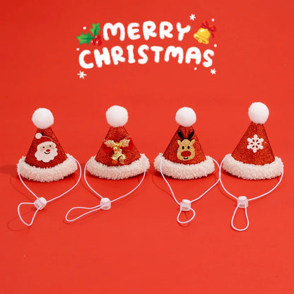 Christmas Cat Hat Cat Knitted Scarf Set Soft Winter Christmas Soft Santa Claus Costume Scarf For Dog Cats Pet Xmas Cat Supplies