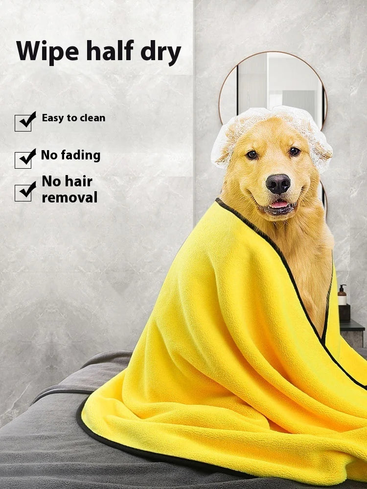 Quick-drying Pet Dog and Cat Towels Soft Fiber Towels Water-absorbent Bath Towel Convenient Pet Shop Cleaning Towel Pet Supplies